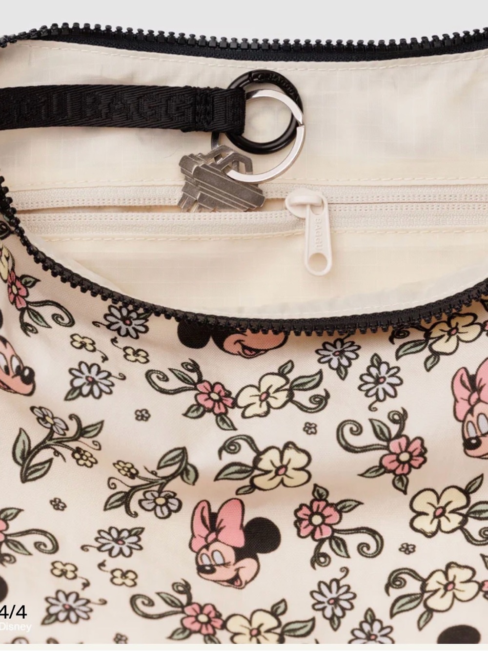 Baggu medium crescent bag Storybook floral Disney collab BNWT - Picture 2 of 8